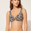 Balconette Hojas Bikini Botanic Black and White