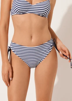 Bikini Braguita Clásica Alta con Cordón Nautical Stripes
