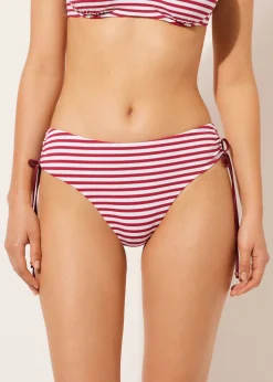 Bikini Braguita Clásica Alta con Cordón Nautical Stripes
