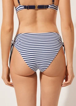Bikini Braguita Clásica Alta con Cordón Nautical Stripes