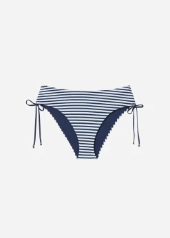 Bikini Braguita Clásica Alta con Cordón Nautical Stripes