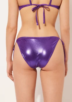 Bikini Braguita Clásica Cordones Metallic Skin