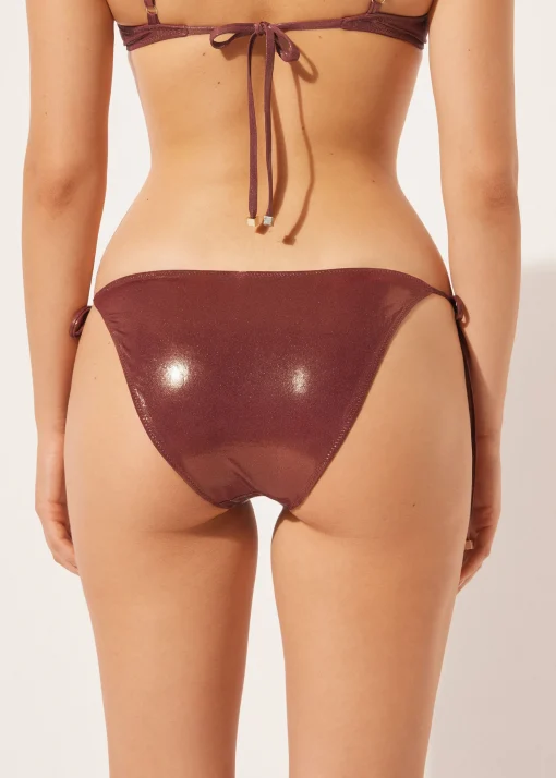 Bikini Braguita Clásica Cordones Metallic Skin