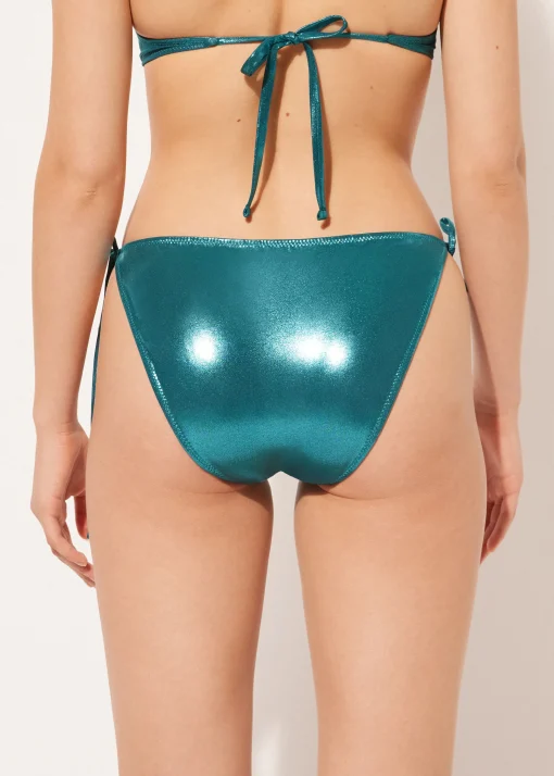 Bikini Braguita Clásica Cordones Metallic Skin