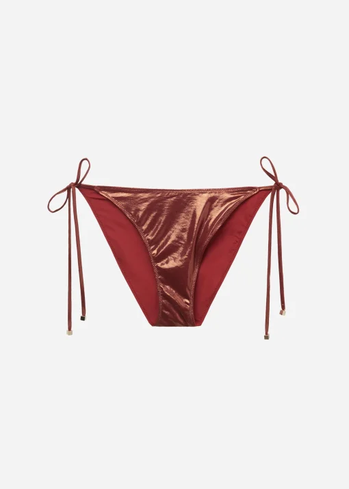 Bikini Braguita Clásica Cordones Metallic Skin