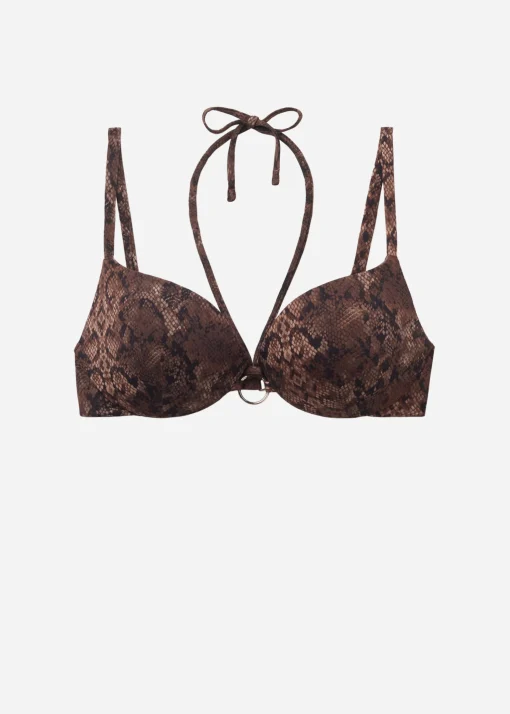 Bikini Push-up Relleno Brown Snake
