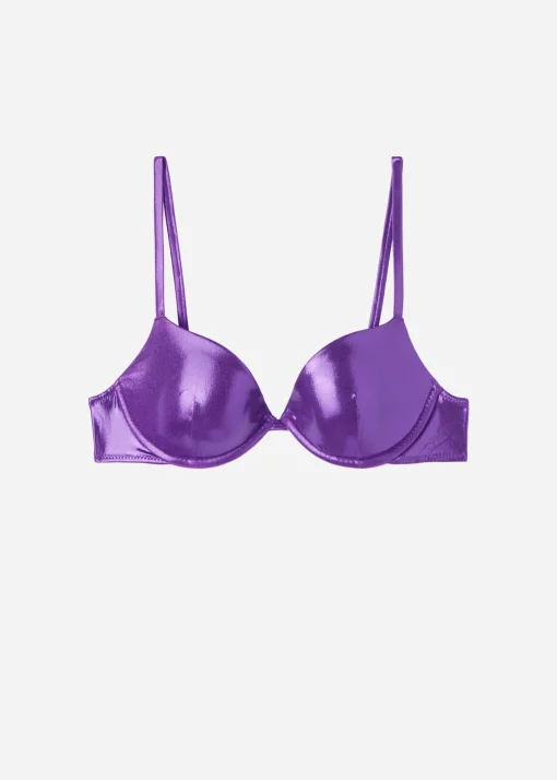 Bikini Push-up Relleno Ligero Metallic Skin