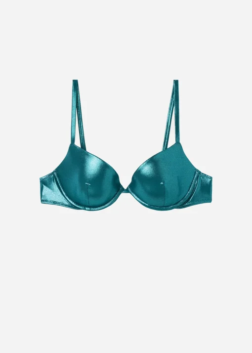 Bikini Push-up Relleno Ligero Metallic Skin