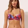 Bikini Super Push-up Relleno Blurred Flowers