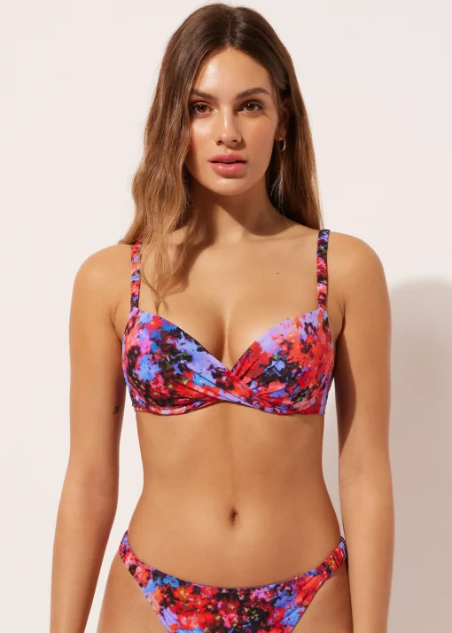 Bikini Super Push-up Relleno Blurred Flowers