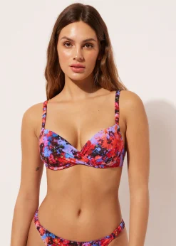 Bikini Super Push-up Relleno Blurred Flowers