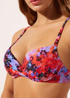 Bikini Super Push-up Relleno Blurred Flowers