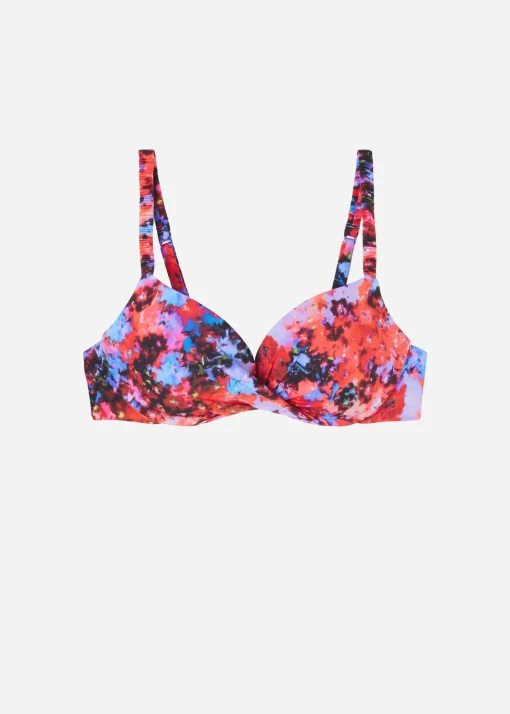 Bikini Super Push-up Relleno Blurred Flowers