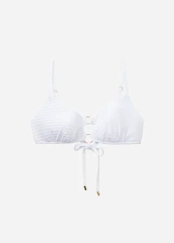 Bikini Top Estilo Camiseta White Waves
