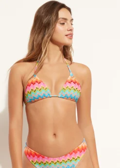 Bikini Triángulo Relleno Extraíble Rainbow