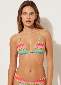 Bikini Triángulo Relleno Extraíble Rainbow