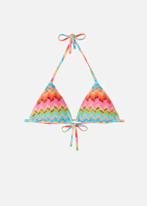 Bikini Triángulo Relleno Extraíble Rainbow