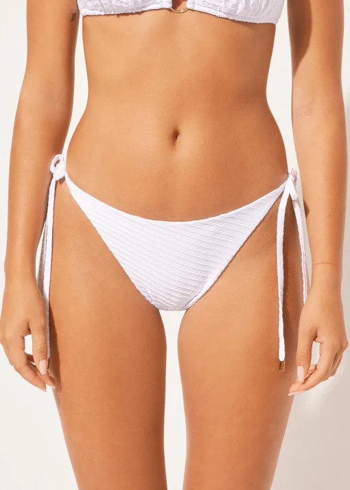Braguita Bikini Brasileña Cordones White Waves
