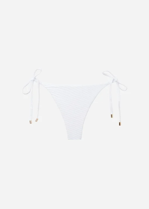 Braguita Bikini Brasileña Cordones White Waves