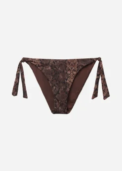 Braguita Bikini Cordones Brown Snake