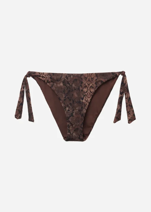 Braguita Bikini Cordones Brown Snake