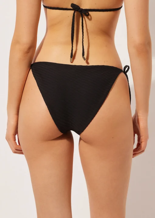 Braguita Cordones Bikini 3D Black Waves