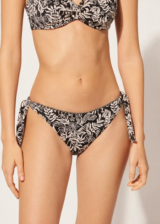 Braguita Lazos Bikini Botanic Black and White