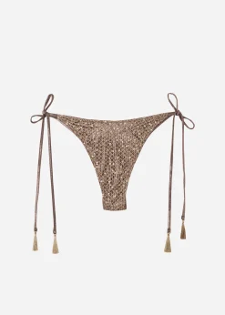 Brasileña Bikini Cordones Glittering Net