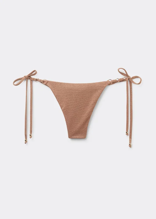 Brasileña Cordones Bikini Golden Gleam