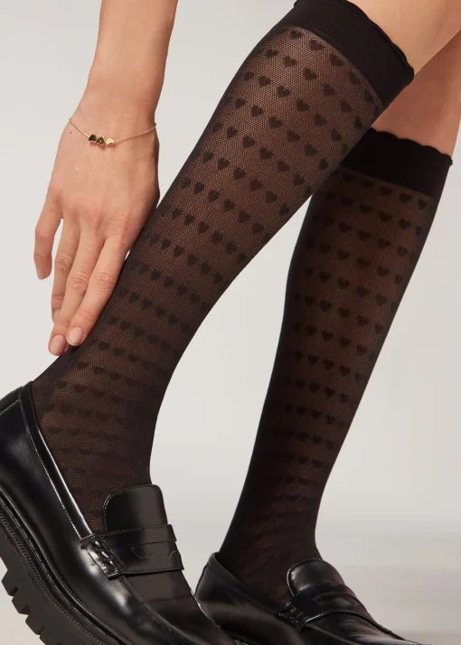 Calcetin Lycra Corazones