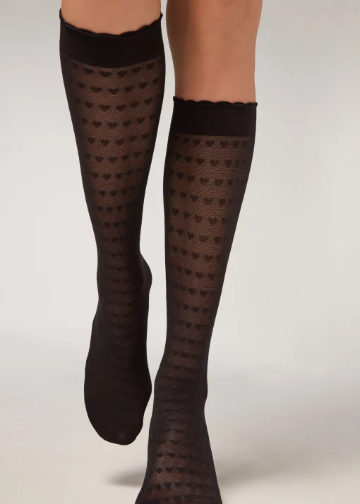 Calcetin Lycra Corazones