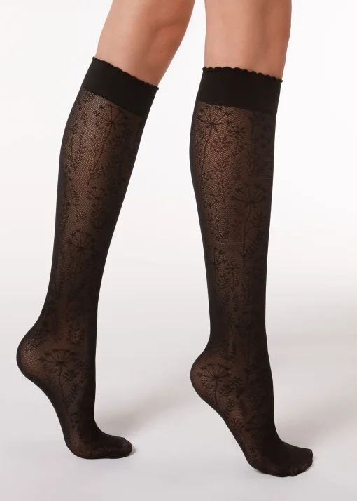 Calcetin Lycra Flores