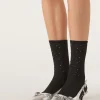Calcetines Algodón Canalé Con Strass