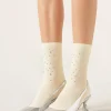 Calcetines Algodón Canalé Con Strass