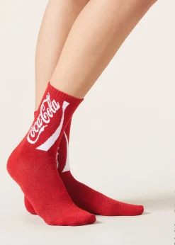 Calcetines Algodón Coca-Cola Con Glitter