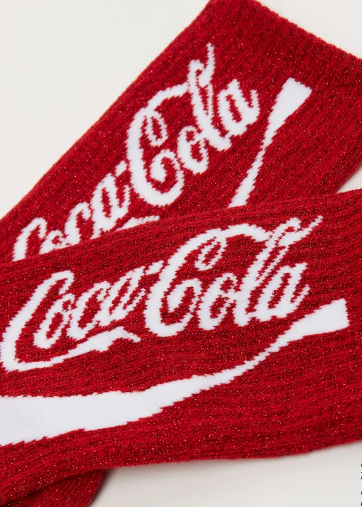 Calcetines Algodón Coca-Cola Con Glitter