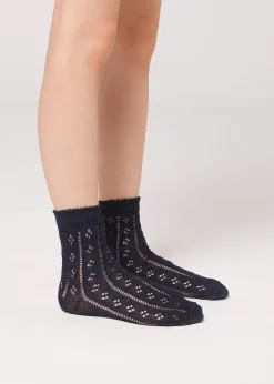 Calcetines Algodón Con Calados