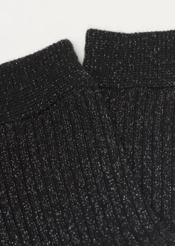 Calcetines Algodón Con Canalé Y Glitter