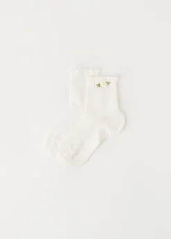 Calcetines Algodón Con Detalle Flor