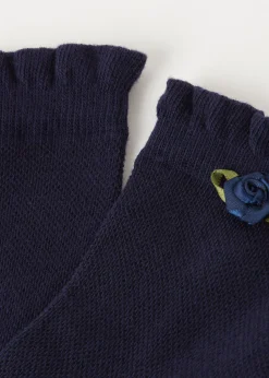 Calcetines Algodón Con Detalle Flor