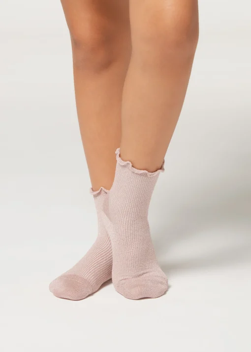 Calcetines Algodón Con Glitter