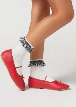 Calcetines Algodón Con Volante