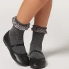 Calcetines Algodón Con Volante