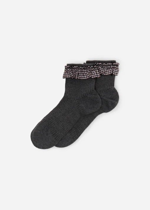 Calcetines Algodón Con Volante