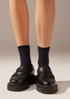 Calcetines Algodón  Estampado Con Glitter