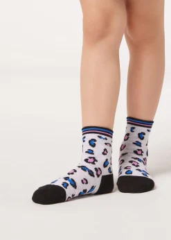 Calcetines Algodón Estampado Animalier
