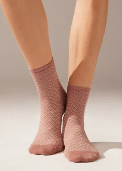 Calcetines Algodón  Estampado Con Glitter