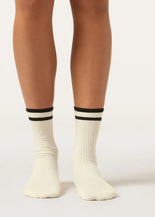 Calcetines Algodón Estilo Deportivo