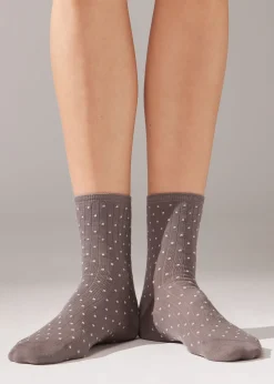 Calcetines Algodón  Lunares Y Glitter