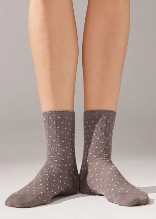 Calcetines Algodón  Lunares Y Glitter